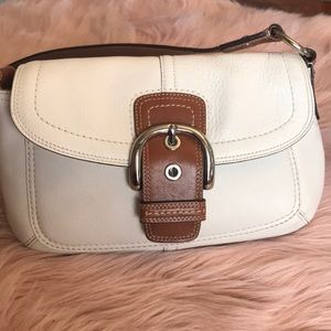 Coach cream hand bag
